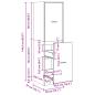 Preview: Apothekerschrank Schwarz 40x41x144,5 cm Holzwerkstoff