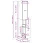 Preview: Apothekerschrank Artisan-Eiche 30x41x174,5 cm Holzwerkstoff