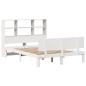Preview: Massivholzbett mit Regal ohne Matratze Weiß 160x200 cm Kiefer