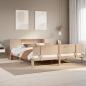 Preview: ARDEBO.de - Massivholzbett mit Regal ohne Matratze 180x200 cm Kiefer