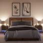 Preview: Wand-Nachttische mit LED-Leuchten 2 Stk. Braun Eichen-Optik