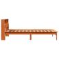 Preview: Massivholzbett mit Regal ohne Matratze Wachsbraun 90x190 cm