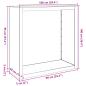 Preview: Brennholzregal Weiß 100x40x100 cm Stahl