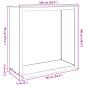 Preview: Brennholzregal 100x40x100 cm Cortenstahl