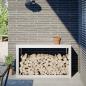 Preview: ARDEBO.de - Brennholzregal Weiß 100x40x60 cm Stahl