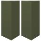 Preview: Pflanzkübel 2 Stk. Olivgrün Dreieckig 40x34,5x70 cm Stahl
