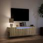 Preview: TV-Wandschrank mit LED-Beleuchtung Sonoma-Eiche 135x31x39,5 cm