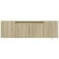 Preview: TV-Wandschrank mit LED-Beleuchtung Sonoma-Eiche 135x31x39,5 cm