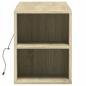 Preview: TV-Wandschrank mit LED-Beleuchtung Sonoma-Eiche 135x31x39,5 cm