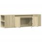 Preview: TV-Wandschrank mit LED-Beleuchtung Sonoma-Eiche 135x31x39,5 cm