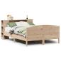 Preview: Massivholzbett mit Regal ohne Matratze 150x200 cm Kiefer