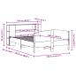 Preview: Massivholzbett mit Regal ohne Matratze 150x200 cm Kiefer
