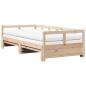 Preview: Tagesbett Ausziehbar mit Matratzen 80x200 cm Massivholz Kiefer