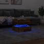 Preview: Couchtisch mit LED-Leuchten Altholz-Optik 50x50x40 cm