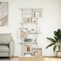 Preview: Bücherregal Weiß 92x29x188 cm Holzwerkstoff