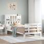 Preview: ARDEBO.de - Massivholzbett mit Regal ohne Matratze Weiß 90x200 cm Kiefer