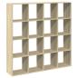 Preview: Bücherregal Sonoma-Eiche 137,5x29x137,5 cm Holzwerkstoff