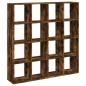 Preview: Bücherregal Räuchereiche 137,5x29x137,5 cm Holzwerkstoff