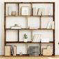 Preview: ARDEBO.de - Bücherregal Altholz-Optik 132x29x141,5 cm Holzwerkstoff