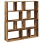 Preview: Bücherregal Altholz-Optik 132x29x141,5 cm Holzwerkstoff