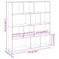 Preview: Bücherregal Altholz-Optik 132x29x141,5 cm Holzwerkstoff