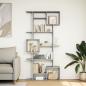 Preview: Bücherregal Grau Sonoma 92x29x188 cm Holzwerkstoff
