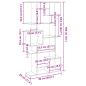 Preview: Bücherregal Grau Sonoma 92x29x188 cm Holzwerkstoff