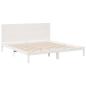 Preview: Massivholzbett Extra Lang ohne Matratze Weiß 200x210 cm