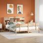 Preview: ARDEBO.de - Massivholzbett mit Regal ohne Matratze 180x200 cm Kiefernholz