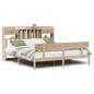 Preview: Massivholzbett mit Regal ohne Matratze 180x200 cm Kiefernholz