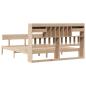 Preview: Massivholzbett mit Regal ohne Matratze 180x200 cm Kiefernholz