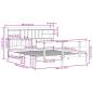 Preview: Massivholzbett mit Regal ohne Matratze 180x200 cm Kiefernholz