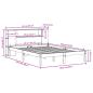 Preview: Massivholzbett mit Regal ohne Matratze Wachsbraun 135x190 cm