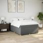 Preview: Boxspringbett mit Matratze Dunkelgrau 160x200 cm Stoff