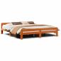 Preview: Massivholzbett ohne Matratze Wachsbraun 200x200 Kiefernholz