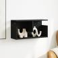 Preview: Wandschrank 60x20x30 cm Schwarz Holzwerkstoff
