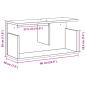 Preview: Wandschrank 60x20x30 cm Schwarz Holzwerkstoff