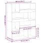 Preview: Bücherregal Eichen-Optik 100x33x125,5 cm Holzwerkstoff