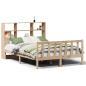 Preview: Massivholzbett mit Regal ohne Matratze 140x200 cm Kiefernholz