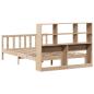 Preview: Massivholzbett mit Regal ohne Matratze 140x200 cm Kiefernholz