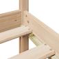 Preview: Massivholzbett mit Regal ohne Matratze 140x200 cm Kiefernholz