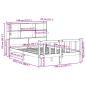 Preview: Massivholzbett mit Regal ohne Matratze 140x200 cm Kiefernholz