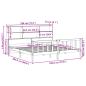 Preview: Massivholzbett mit Regal ohne Matratze Wachsbraun 180x200 cm