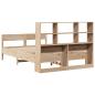 Preview: Massivholzbett mit Regal ohne Matratze 140x190 cm Kiefer