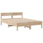 Preview: Massivholzbett mit Regal ohne Matratze 140x190 cm Kiefer