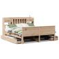Preview: Massivholzbett mit Regal ohne Matratze 180x200 cm Kiefernholz