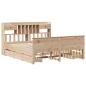 Preview: Massivholzbett mit Regal ohne Matratze 180x200 cm Kiefernholz