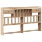 Preview: Massivholzbett mit Regal ohne Matratze 180x200 cm Kiefernholz