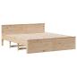 Preview: Massivholzbett mit Regal ohne Matratze 180x200 cm Kiefernholz