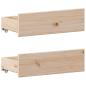 Preview: Massivholzbett mit Regal ohne Matratze 180x200 cm Kiefernholz